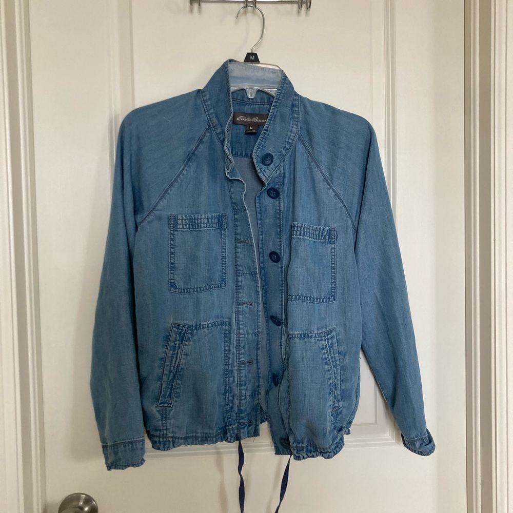 Eddie Bauer Tencel Denim Blue Jacket
